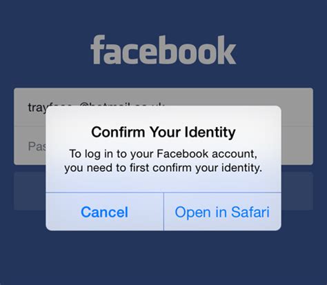 Facebook com Login Identity