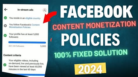 Facebook content monetization policies problem solution.  Repeated violati...