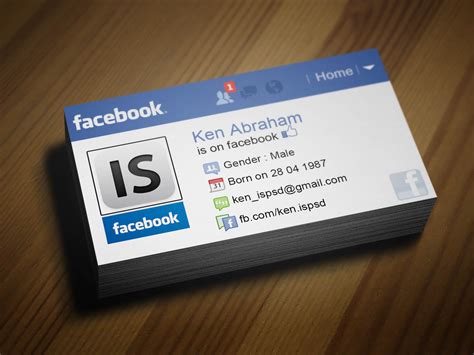 Facebook icon for business card. Sagmeister, a graphic designer who has designed album covers for Lou Reed, The Rolling Stones, and Aerosmith, says his business card "got the conversation rolling." Even though he only used this ... 