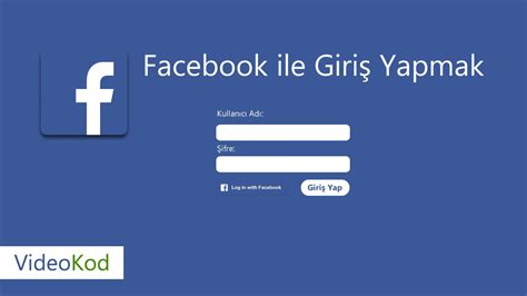 Facebook ile giriş yap