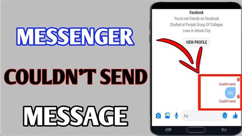 Facebook messenger couldn't send red. Facebook Red Exclamation Mark on Facebook Messenger: Check Network Connection: Make sure you have a steady internet connection. Try switching between WiFi and mobile data, or connect to a different WiFi network. Resend the Message: Tap on the message that failed to send and try to resend it. If your connection is fine, it should go through. 