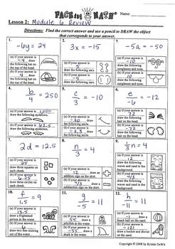 Faceing Math Lesson 8 Answer Key Algebra, Individulaity Es