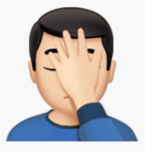 Facepalm - Palm On A Forehead Emoji, HD Png Download