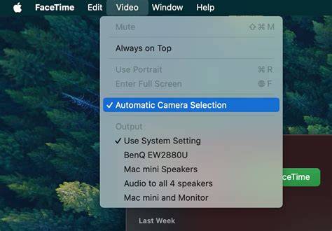 Facetime camera settings.  With Mac, you can Choose Automatic Camera Selection.  You can...