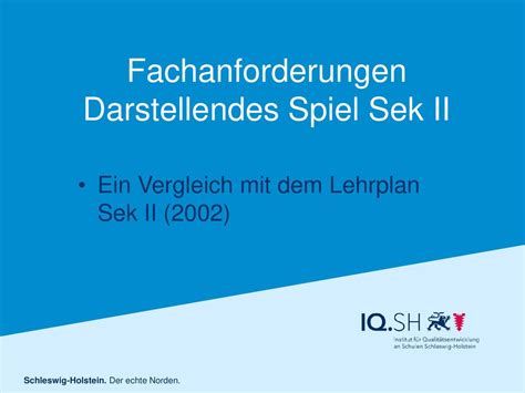 Fachanforderungen Darstellendes Spiel