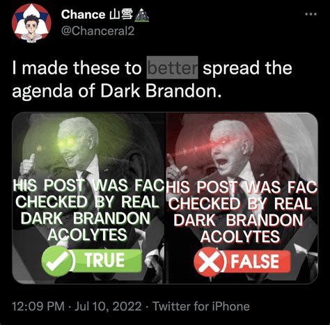 Fact Checked by Dark Brandon (meme) Dark Brandon Know Your Meme