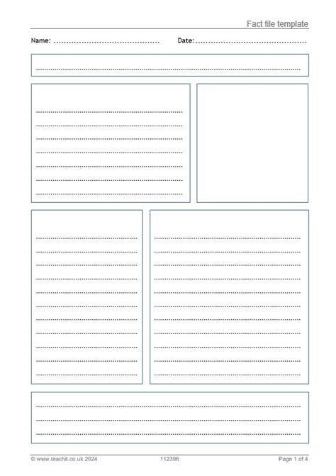 Fact File Template