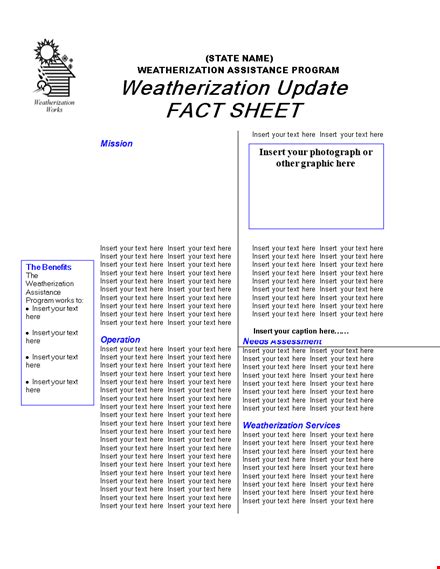 Fact Sheet Weatherization 2010