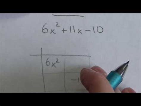 Factor Trinomial: Grid Method - tentotwelvemathtentotwelvemath