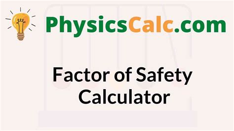 Factor of Safety Calculator How to Calculate Factor of Safety?