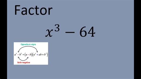 Factor x 3 64