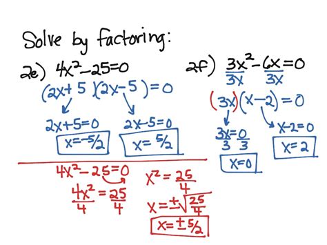 Factoring and Solving by Factoring