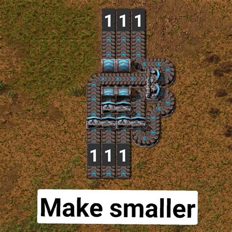You probably just need to come back with an underground over the lower portion. I don't believe it is possible to make a thinner one (nx3) without sacrificing throughput (using multiple belt types). It may be possible to make a shorter one (Edit: while still being nx4), but this is as small as I could make it.. 