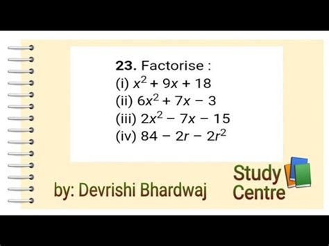 Factorise : 84 - 2r - 2r²