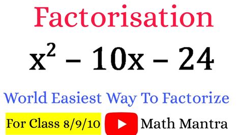 Factorization algebraic expressions YouTube