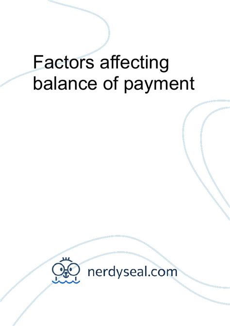 Factors Affecting Balance of Payment - UKEssays.com