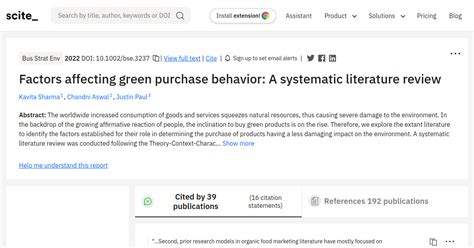 Factors affecting green purchase behavior: A systematic literature ...