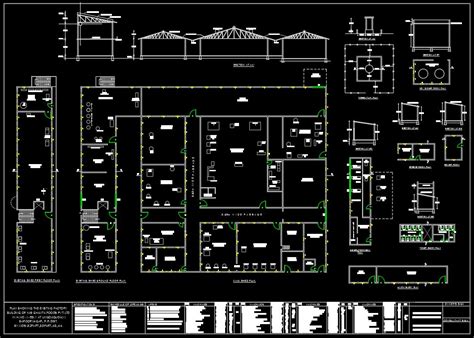 Factory Building Layout Plan and Elevation CAD Template DWG CAD Templates