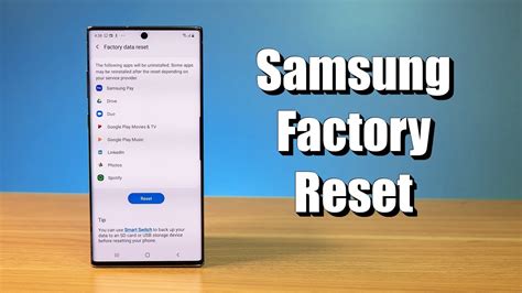 Tap Reset. Then tap Factory data reset. You will see a warning that all data will be deleted from your phone. Scroll down and then press the blue Reset button. Enter your PIN or Password.