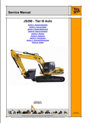 Factory jcb js290 auto tier iii escavatore cingolato servizio riparazione manuale download immediato rar. - Vermeer 605l round baler repair manual.