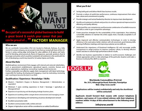 Factory manager Jobs in Indonesia, Job Vacancies - Apr 2024 - JobStreet