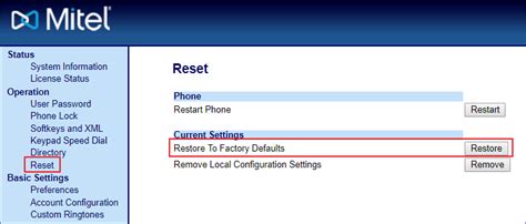 Factory reset mitel 485g.  These steps are no longer working for me.  The p...