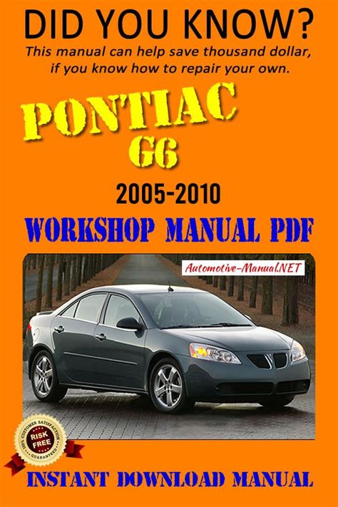 Factory service repair manual 2006 pontiac g6. - Seducir y cautivar con pnl exito.