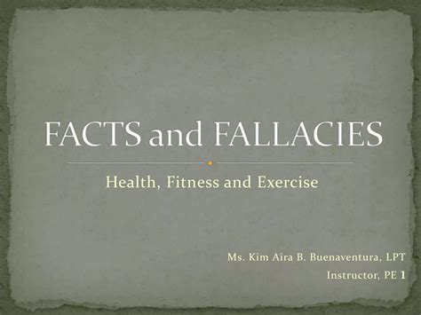 Facts Fallacies of Corrective Exercise