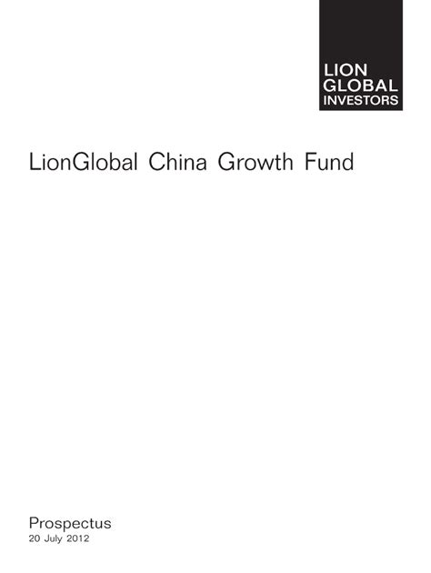 Factsheet LionGlobal China Growth SGD