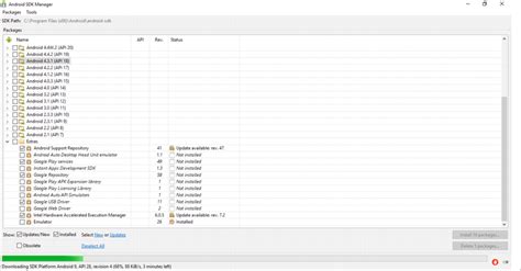 Failed to create directory C\Program Files(x86)\Android\Androidsdk
