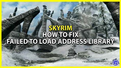 Failed to load skyrim address library. Download Skyrim together reborn, again selecting "vortex". In Vortex, go to "downloads" and install both address library and skyrim together. In Vortex, go to "mods" and make sure both mods are enabled. In Vortex, go to "games" and select the options button, then press open game folder. Make sure that the two folders for our two mods are in the ... 
