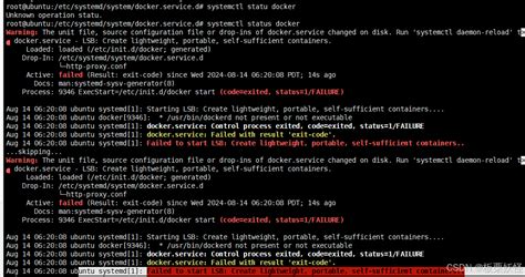 Failed to start lsb docker. .  ...