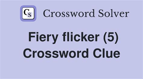 Faint flicker Crossword Clue Answers