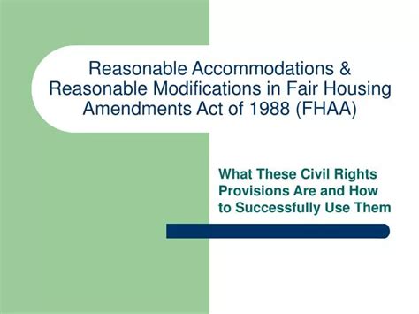 Fair Housing Amendments Act of 1988 in Plain English