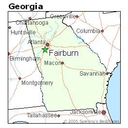 The total driving distance from Atlanta, GA to Fairburn, GA is 20 miles or 32 kilometers. Your trip begins in Atlanta, Georgia. It ends in Fairburn, Georgia. If you are planning a road trip, you might also want to calculate the total driving time from Atlanta, GA to Fairburn, GA so you can see when you'll arrive at your destination..