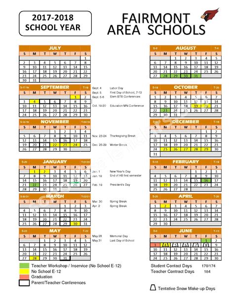Fairmont State Academic Calendar