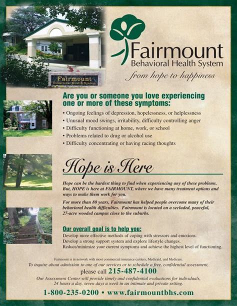 Fairmount behavioral health. Work-life balance and flexibility at Fairmount Behavioral Health System. Does the management at Fairmount Behavioral Health System support professional development? Discover insights about flexibility, leaving during the day and going to appointments. 