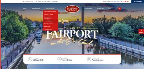 Fairport on the Rise. Fairport is a village located on the Erie Canal and was incorporated in 1867. Whether you live, work or play in the village, we are happy to have you here. Please look to this website to find information and links to and about elected officials, village government, appointed boards, village services and the Fairport Alert .... 