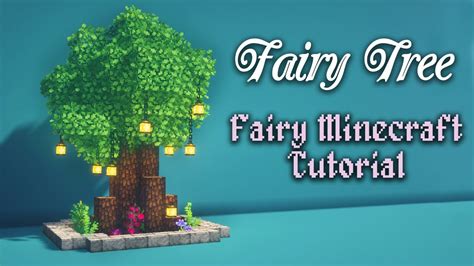 Fairy Minecraft: Fairy Tree Tutorial 🍄🌿 Fairytale Fairycore Fairy tail ...