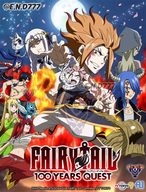 Fairy tail 100 year quest anime. Tenrō Jima. Fairy Tail is a whimsical and adventurous anime, full of Wizards, Dragons, and Talking cats! This epic series takes us through all the dangers that the members of fairy tail face and eventually overcome through mutual love and friendship. Through Arcs of all kinds Fairy Tail sticks together and learn more about their guild members ... 