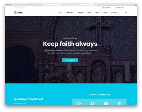 Faith a free HTML Religious Website Template Best Free HTML/CSS