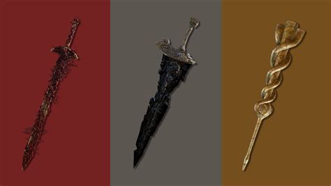 Faith scale weapons elden ring. Faith. Blasphemous Blade, Godslayer’s Greatsword, Magma Worm’s Scalesword, Maliketh’s Black Blade, Winged Scythe. Arcane. Eleonora’s Poleblade, Marais Executioner Sword, Mohgwyn’s Sacred Spear, Morgott’s Cursed Sword, Rivers of Blood. For a visual version of our list of best weapons, check out our infographic below! 