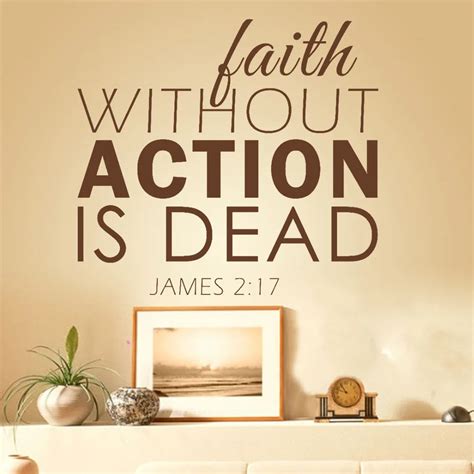 Faith without action is dead kjv. James doesn’t mean that faith can exist without works yet be insuf­ficient for salvation. He means that any “faith” that doesn’t lead to works is dead; in other words, it is no faith at all. “As the body without the spirit is dead, so faith without works is also dead” (James 2:26). 