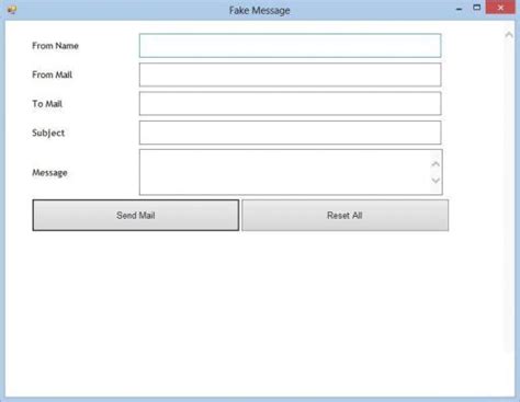 Fake Message indir Windows Sahte E-Posta Gönderme Programı.