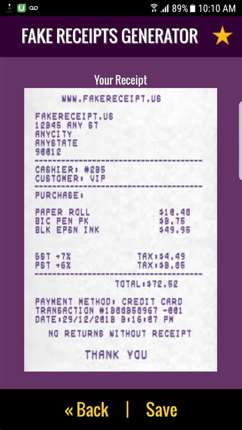 Make high-quality receipts using professionally designed receipt templates. Our receipt generator allows you to make receipts in only a few seconds! Receipt templates for expenses, rent, restaurants, fuel, gas stations, and more! Generate receipts and then save to your computer. Print using any printer or thermal receipt printer. . 