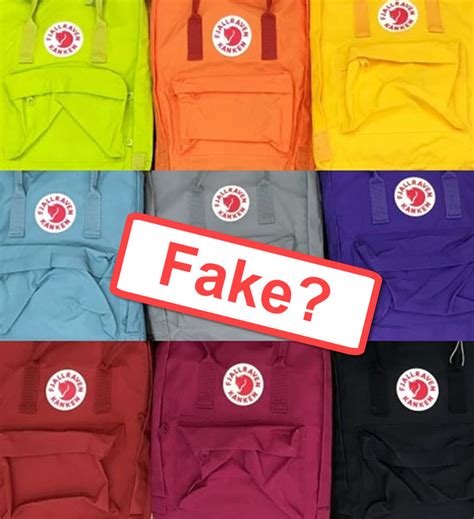 5. Outside tag's website is not the bubbly red that Fjallraven Kanken is associated with. Plus, real tags don't have a row that says size, only ART and COL It's a well made fake and I almost couldn't tell the difference, but the stitching gave it away. Reply Delete. 