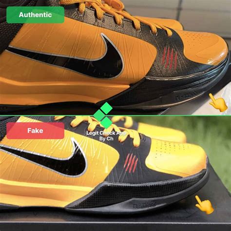 Fake kobe. The Nike Zoom Kobe 5 Protro ‘Alternate Bruce Lee’ pays homage to the iconic martial artist with a design that takes its cues from the 2010 colorway inspired by Lee’s jumpsuit from ‘Enter the Dragon.’. The black and white color scheme adds yellow accents in a nod to the original, along with the distinctive red scratch marks on the ... 