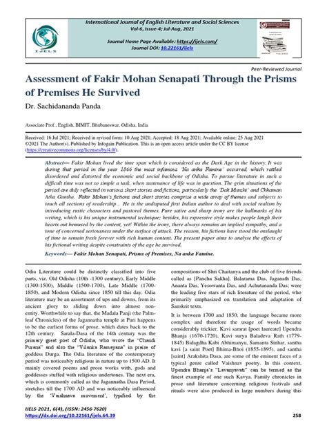 Fakir mohan senapati project pdf