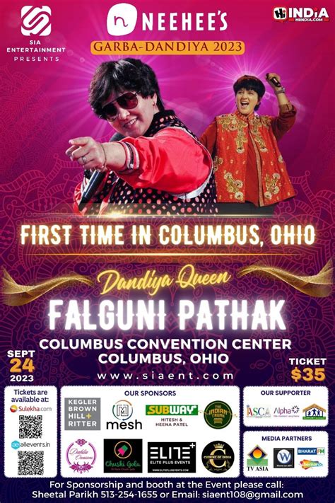 Sep 8, 2023 · Dandiya Dhoom 2023 with Garba queen Falguni Pathak comes to the Edmonton EXPO Centre on September 8! Garba event with Falguni Pathak. FREE for children under 6 years old. When. September 8 | 7 p.m. Where. Halls G,H. Tickets. $35. FREE for children under 6 years old. Contact information: Jit Patel( 780-399-8281) Azad Radadia (780-901-5204) . 