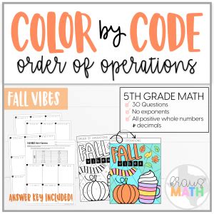 Fall Color by Number Order of Operations 5.4F Kraus Math